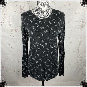 * Justify Saturn Space Long Sleeve Shirt Stretch